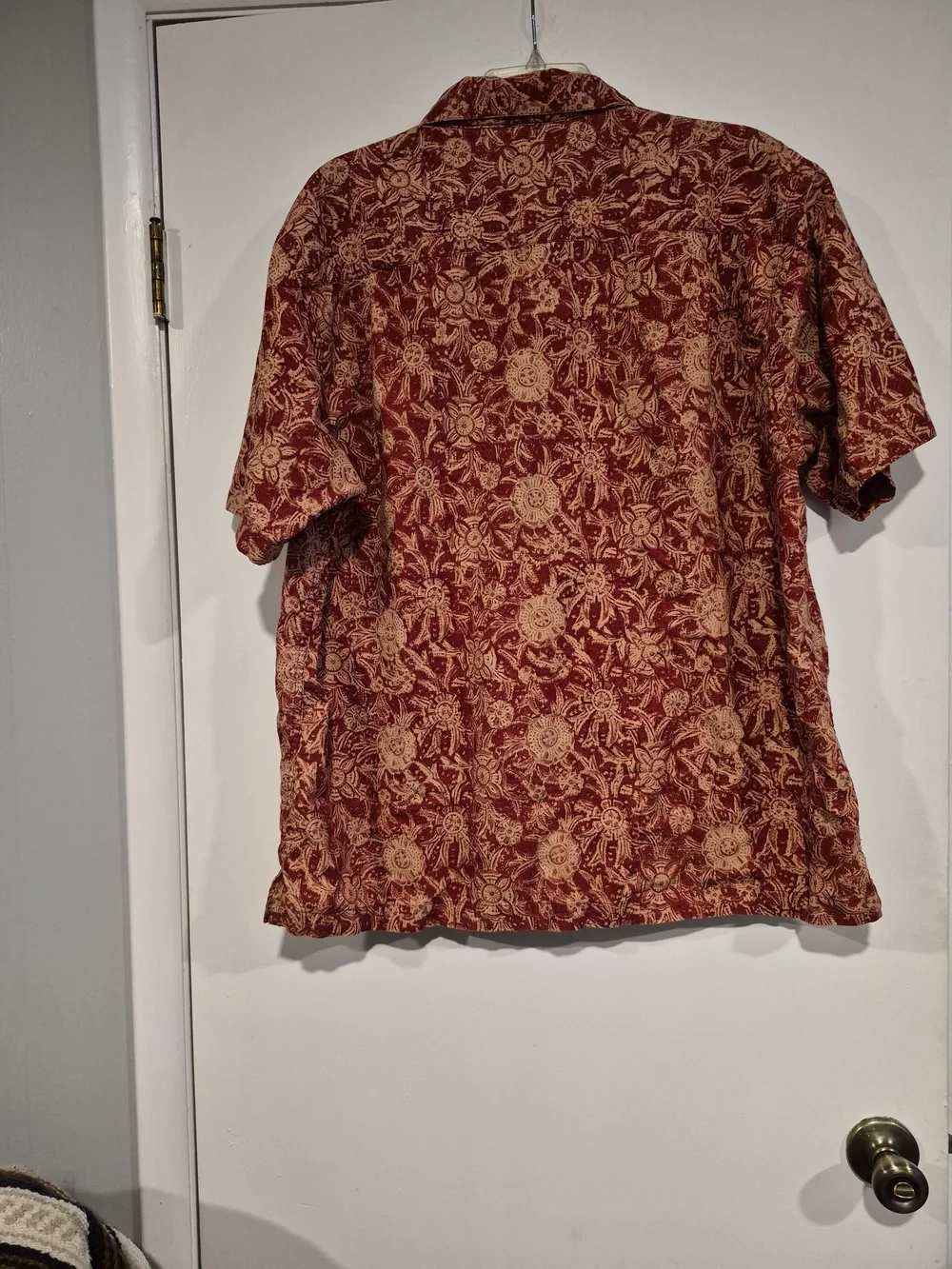 Orvis Red Floral Short-Sleeve Button-Down Shirt
